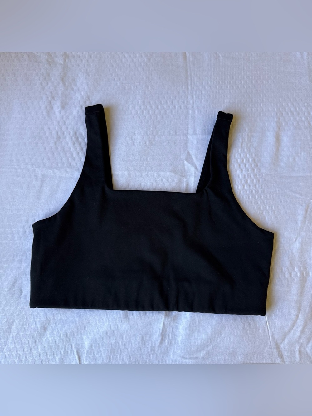 girlfriend collective Black Scoop-Neck Sports Bra